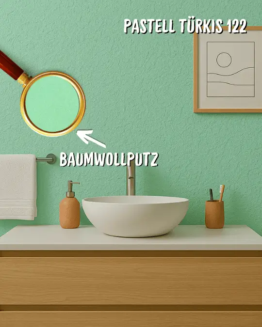 Baumwollputz Pastell Türkis FLOXXAN – Bild 2