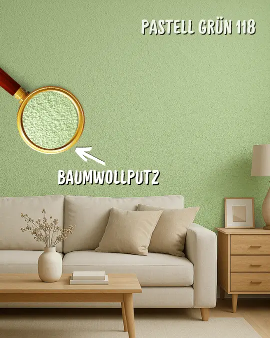 Baumwollputz Pastell Grün FLOXXAN – Bild 2